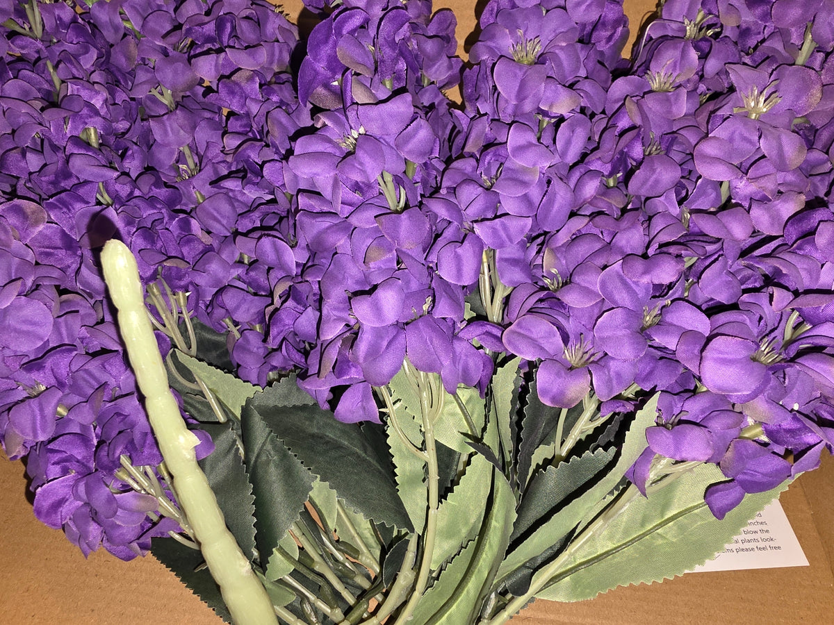 Famtores 3PCS Purple Artificial Delphinium Flowers Faux Snapdragon 21.65” Fake Hyacinth Silk Flowers