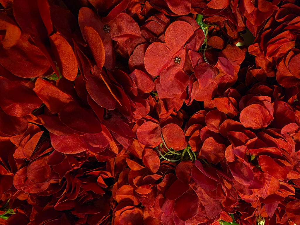 Nagobi Red Hydrangea Artificial Flowers with Stems, 64 Pcs