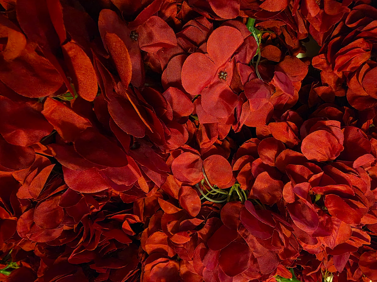 Nagobi Red Hydrangea Artificial Flowers with Stems, 64 Pcs