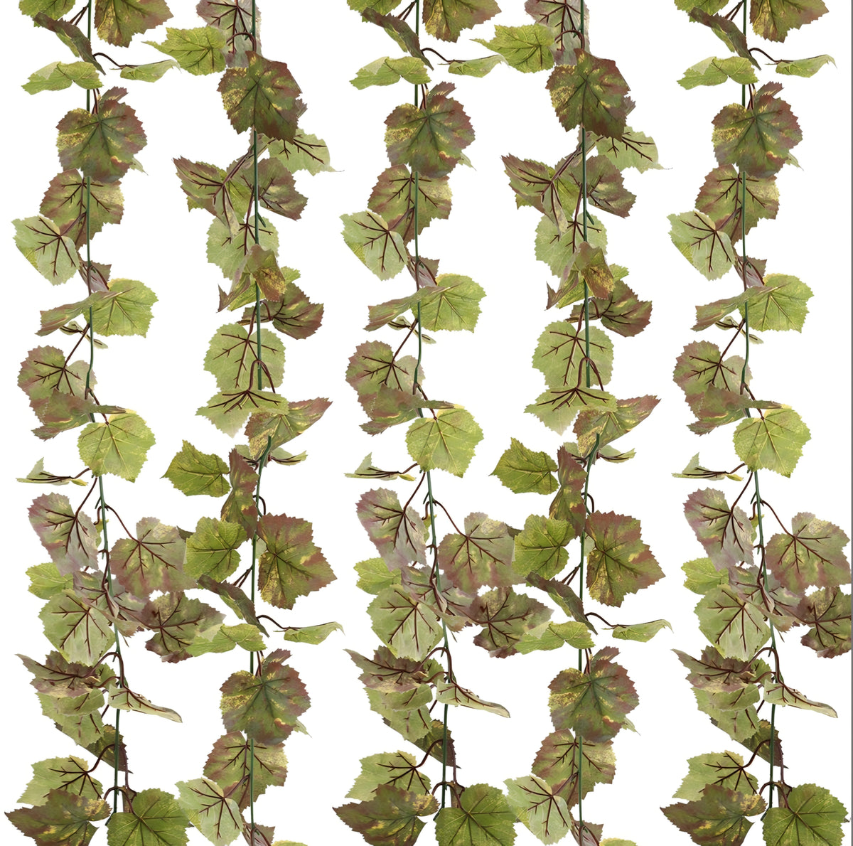 DAMSICO 6.56ft 5pcs Artificial Grape Leaf Garland, Autumn Artificial Fake Grapes Vines