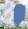Tegeme 2 Set Blue Floral Arch Cover 7.2ft 6.6ft Party Stretchy Backdrop Covers
