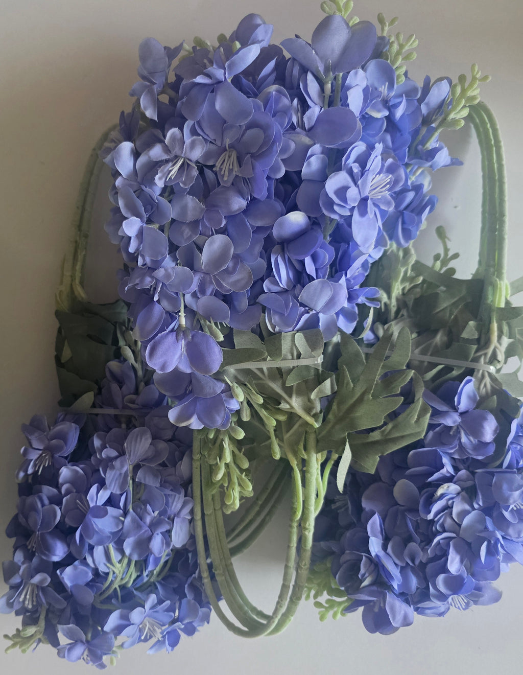COEWUR 16Pcs Blue Delphinium Artificial Flowers, 33.5'' Silk