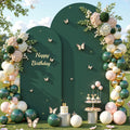 Suppromo Hunter Green Arch Backdrop Covers - Set of 2