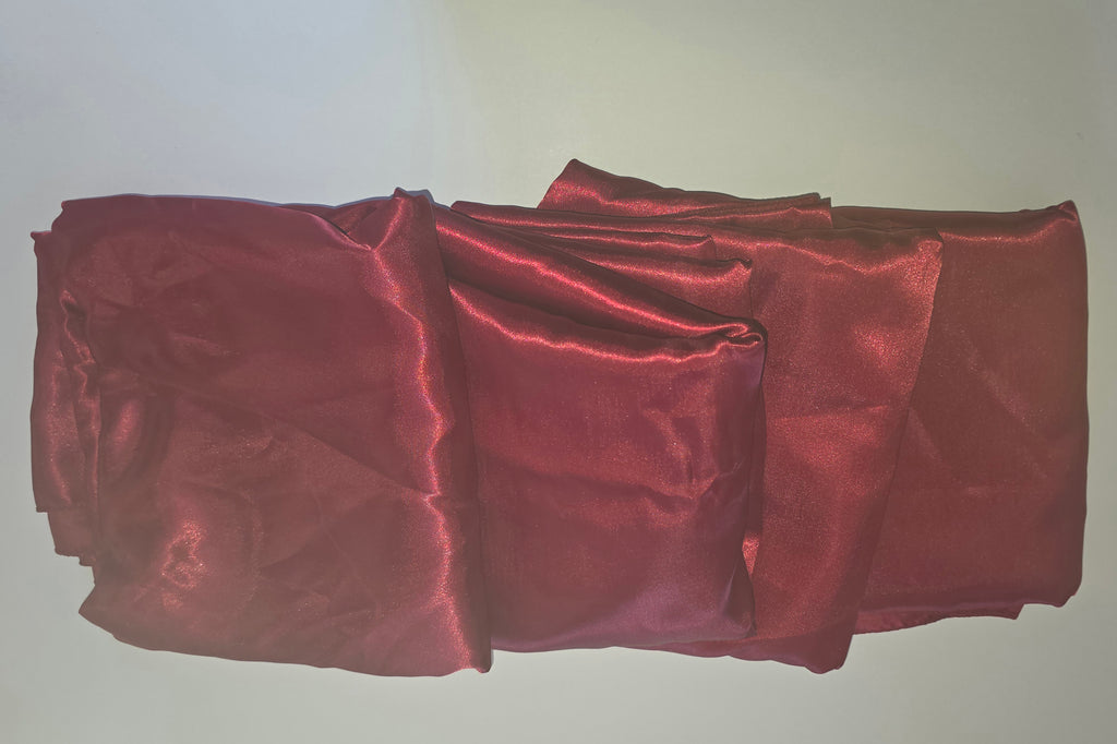 TURSTIN 4 Packs Satin Tablecloths, 102 x 58 Inch, Burgundy