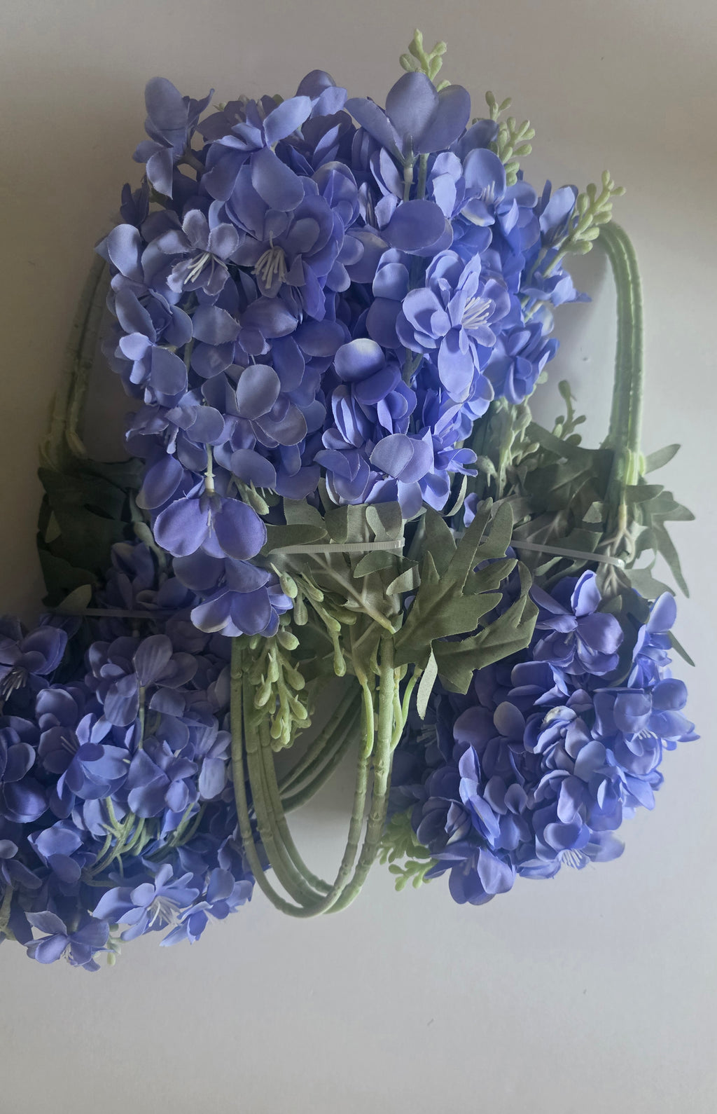 COEWUR 16Pcs Blue Delphinium Artificial Flowers, 33.5'' Silk