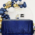 Juya Delight Sequin Rectangle Tablecloth 50" x 80" Navy Blue