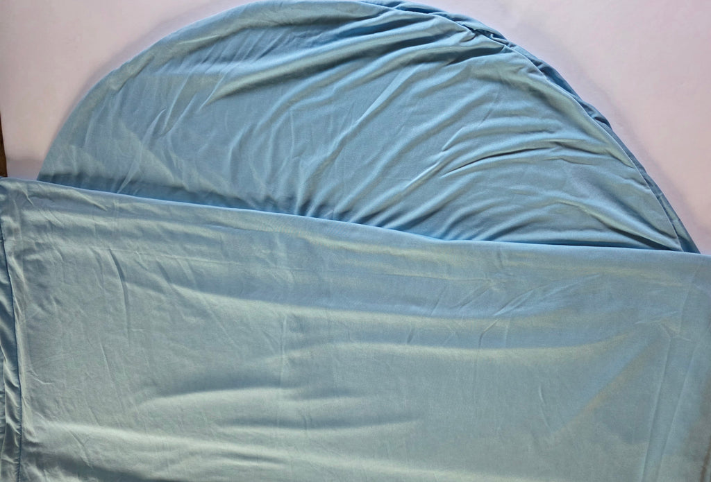 LEBENGURU 6FT Arch Backdrop Cover, Baby Blue Spandex for Round Top