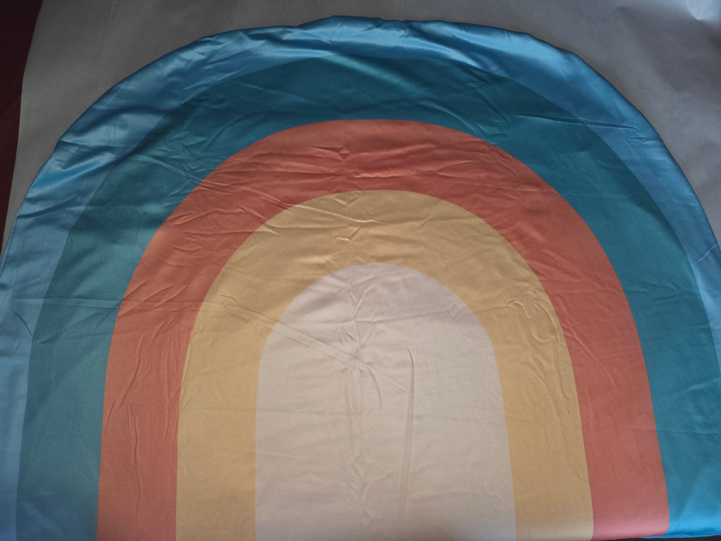 Mindsoft Arch Backdrop Cover Set, Boho Sun Rainbow Design