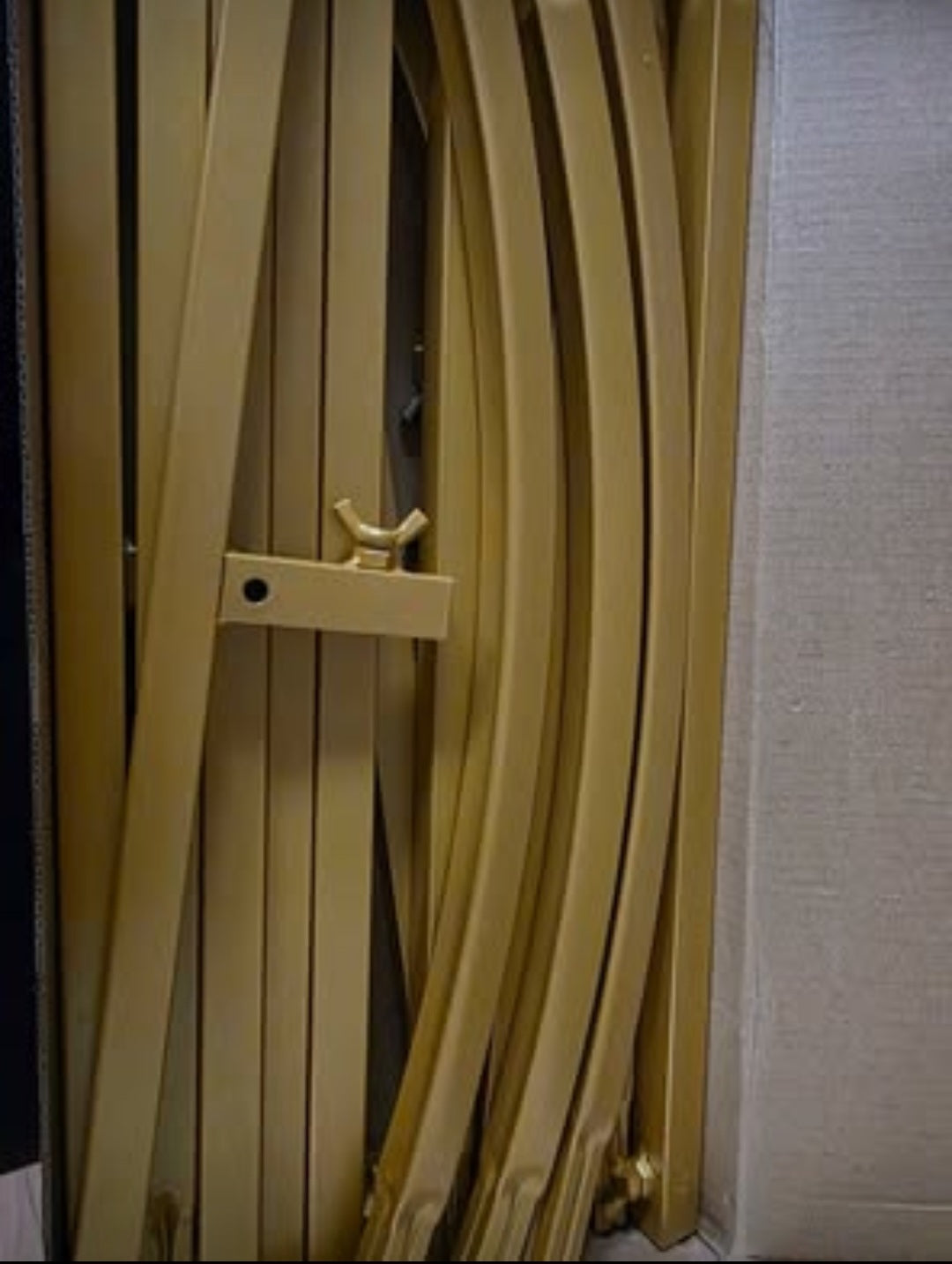 7.2FT Wedding Arch Backdrop Stand and Beige Arch Cover, Beige Spandex Fitted Backdrop Cover