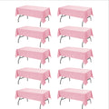 Dailyset 10-Pack Pink Tablecloths for Rectangle Tables, 60 x 102 Inches