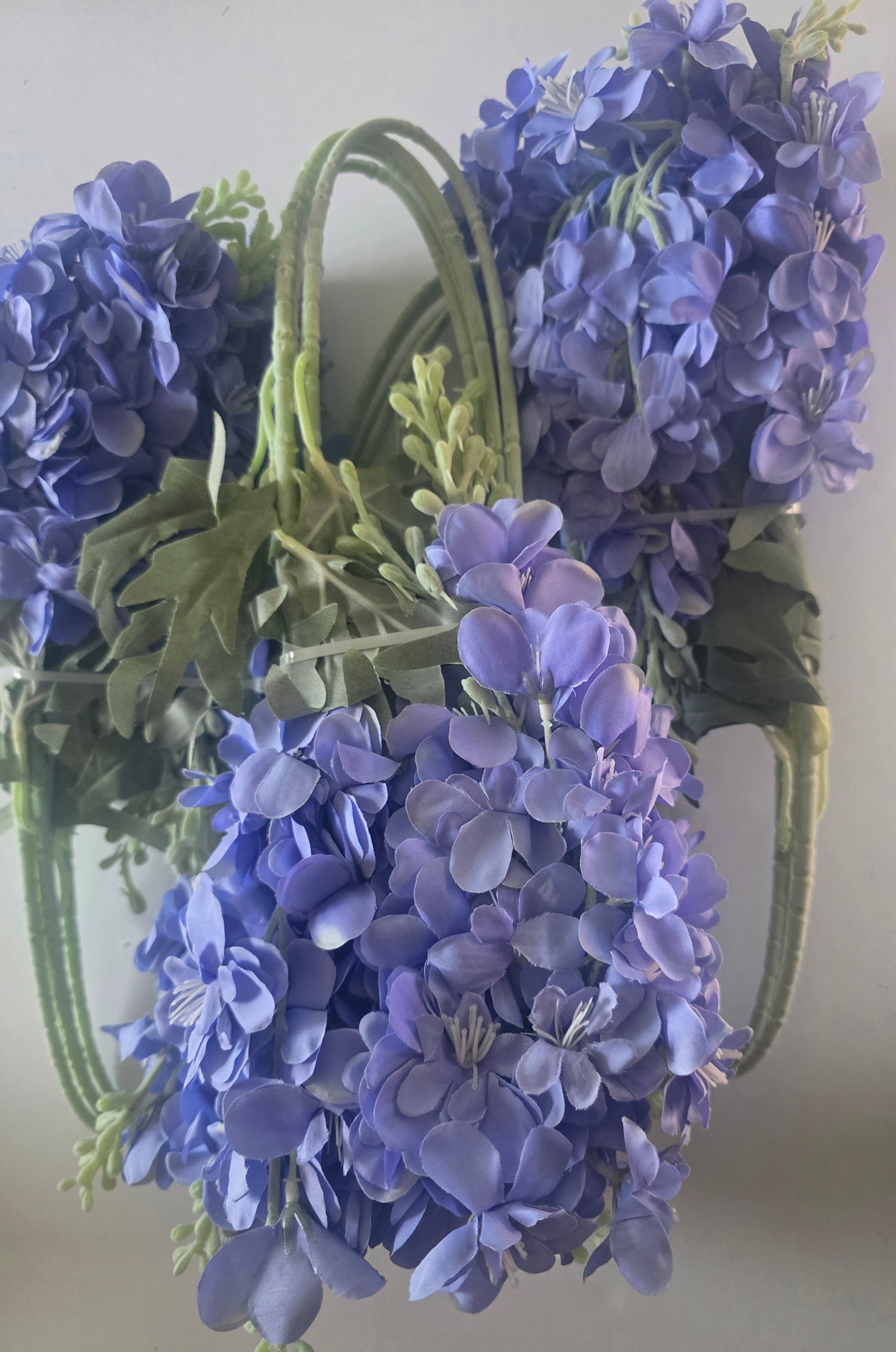 COEWUR 16Pcs Blue Delphinium Artificial Flowers, 33.5'' Silk