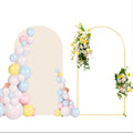 7.2FT Wedding Arch Backdrop Stand and Beige Arch Cover, Beige Spandex Fitted Backdrop Cover
