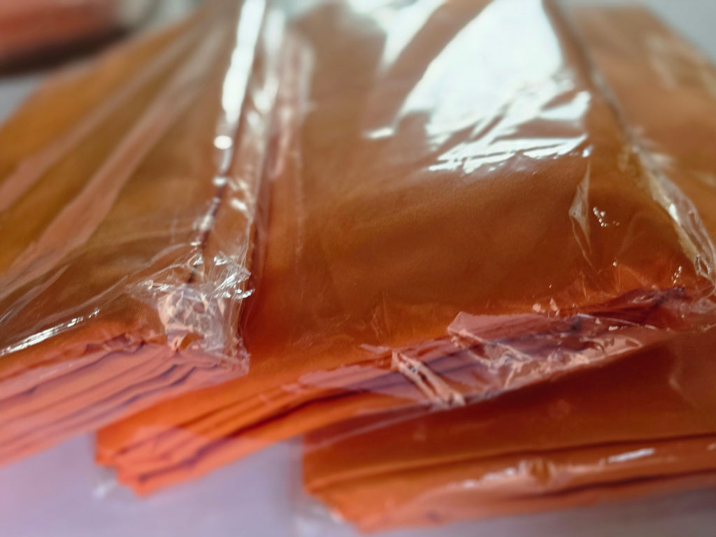 Heneger 8 Pack Orange Tablecloth Rectangle 60 x 102 Inch for 6 Foot Table