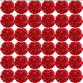 Nagobi Red Hydrangea Artificial Flowers with Stems, 64 Pcs