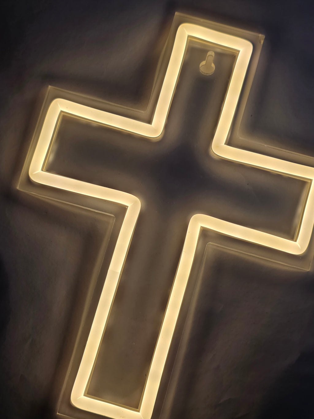 Anrookie Neon Cross Sign for Wall Decor, USB Powered LED Cross Neon Light with Dimmable Feature for Bedroom, Wall, Christening, Christmas, Kids Birthday Party Decor