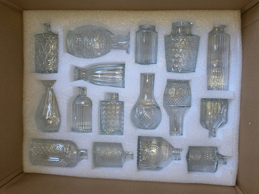 Anquephd Glass Bud Vase Set of 32PCS Wedding Centerpieces for Tables