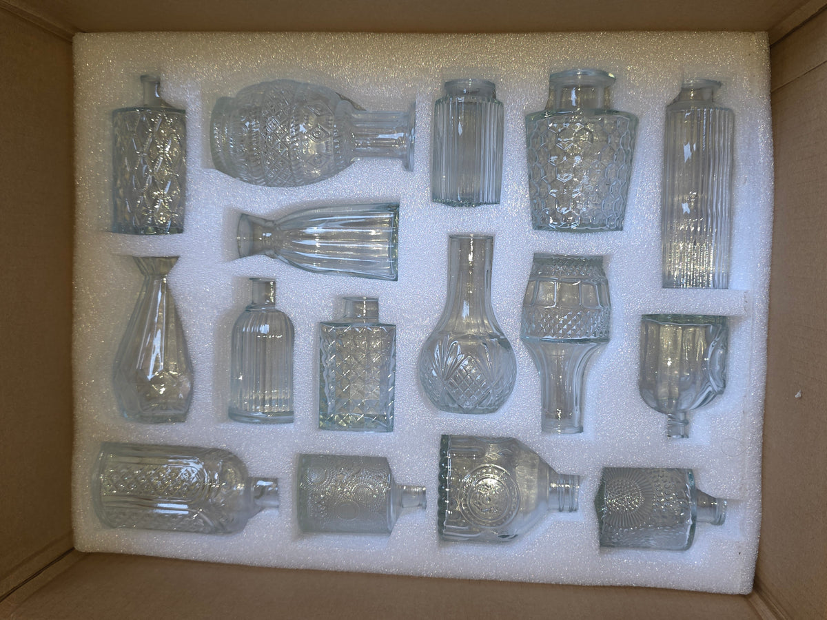 Anquephd Glass Bud Vase Set of 32PCS Wedding Centerpieces for Tables