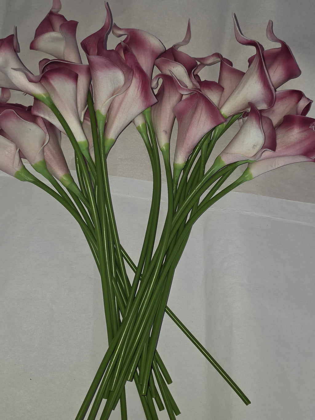 Pink Fake Calla Lily Flowers 24PCS Real Touch Pink Calla Lily Faux Flowers Arrangement for Home*