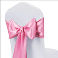 Pack of 50 Satin Pink Chair Sashes for Wedding Chair Bows 7x108 Inch Ribbons Fabric for Banquet Party