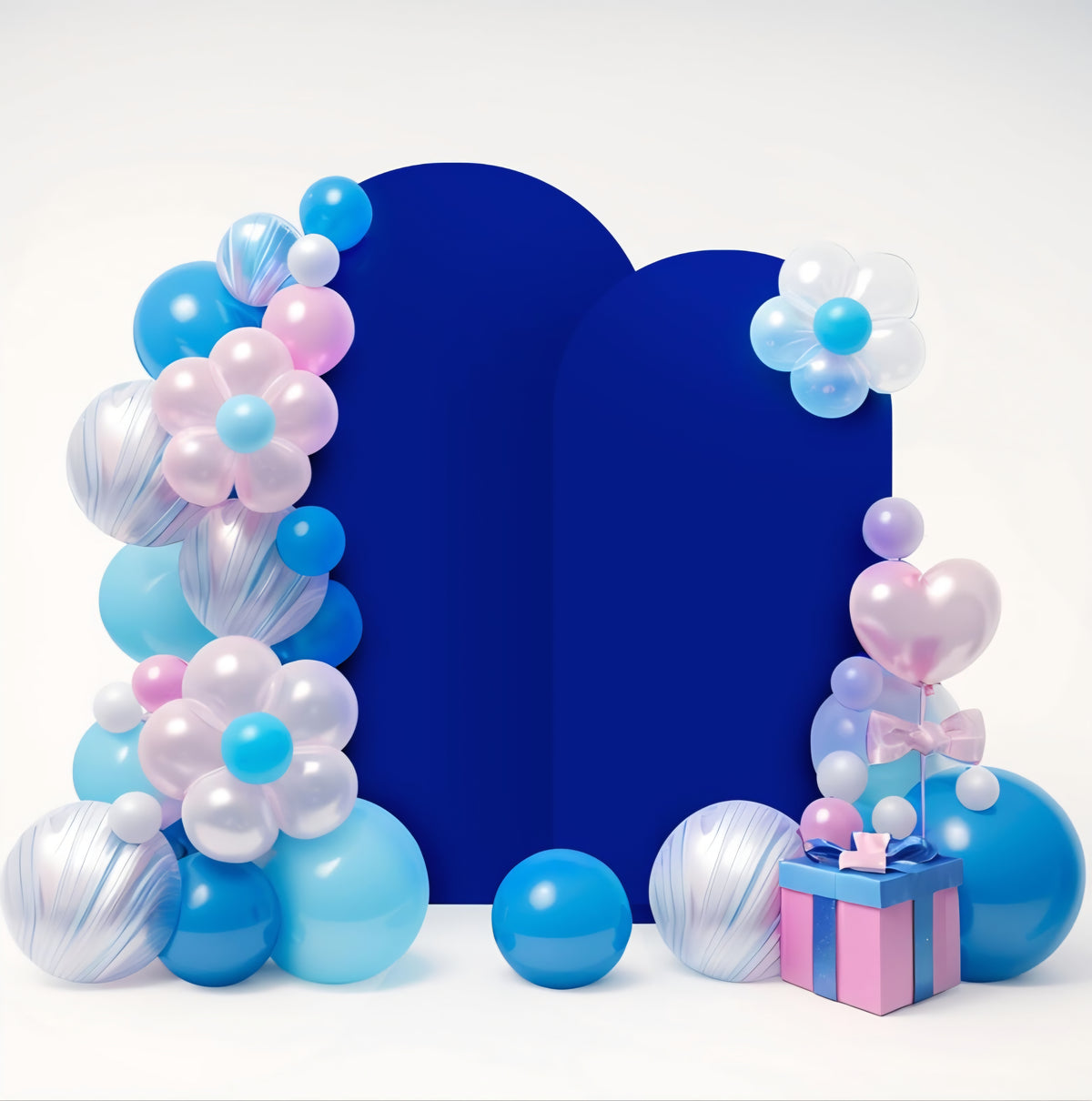 LEBENGURU Spandex Arch Backdrop Covers (Royal Blue, 6.6/8FT)