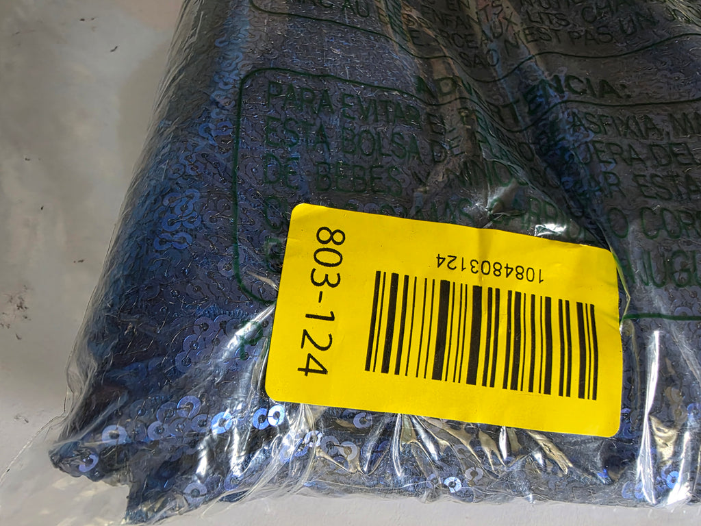 Juya Delight Sequin Rectangle Tablecloth 50" x 80" Navy Blue