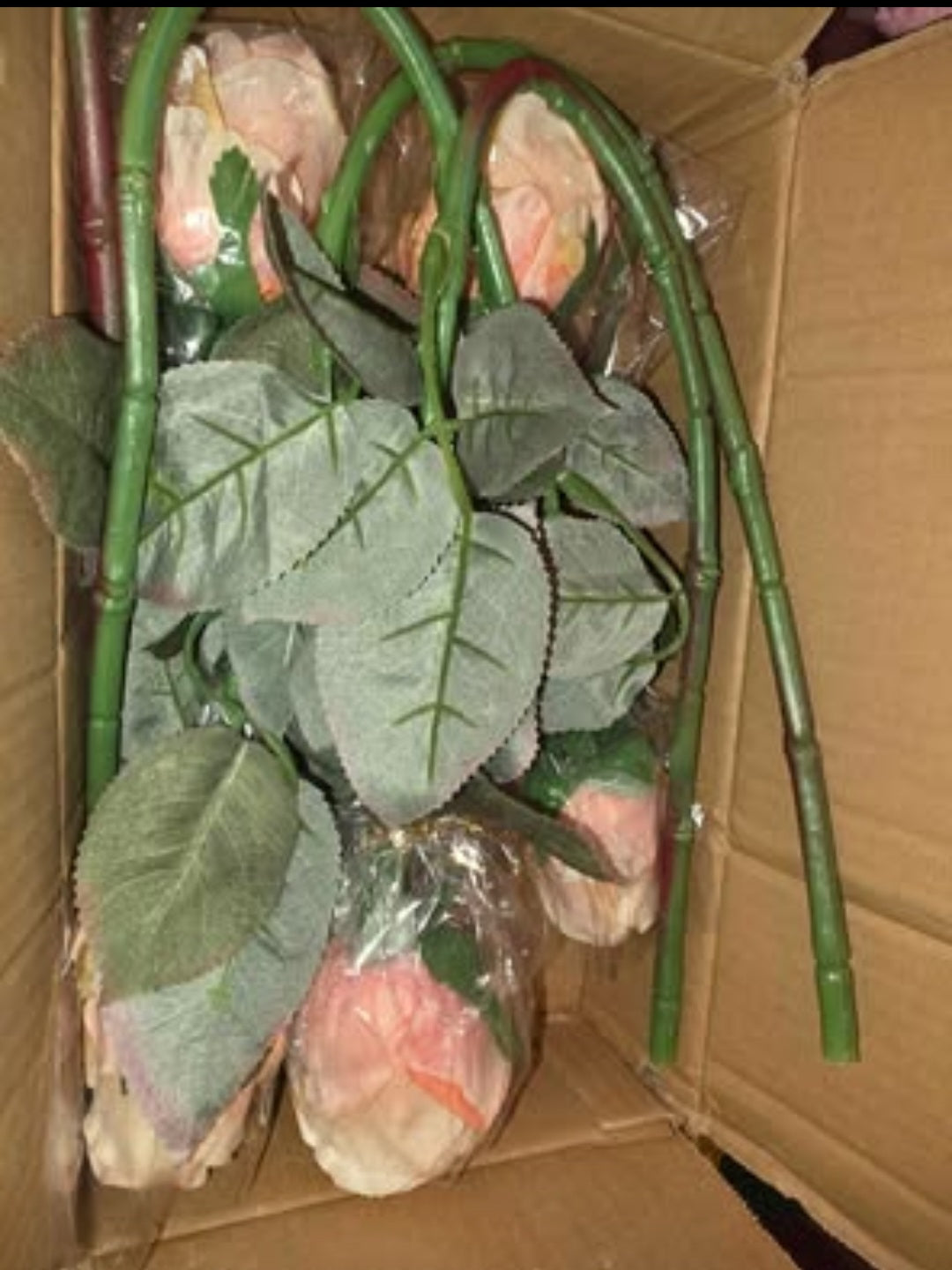 DILATATA Artificial Realistic Roses Peach