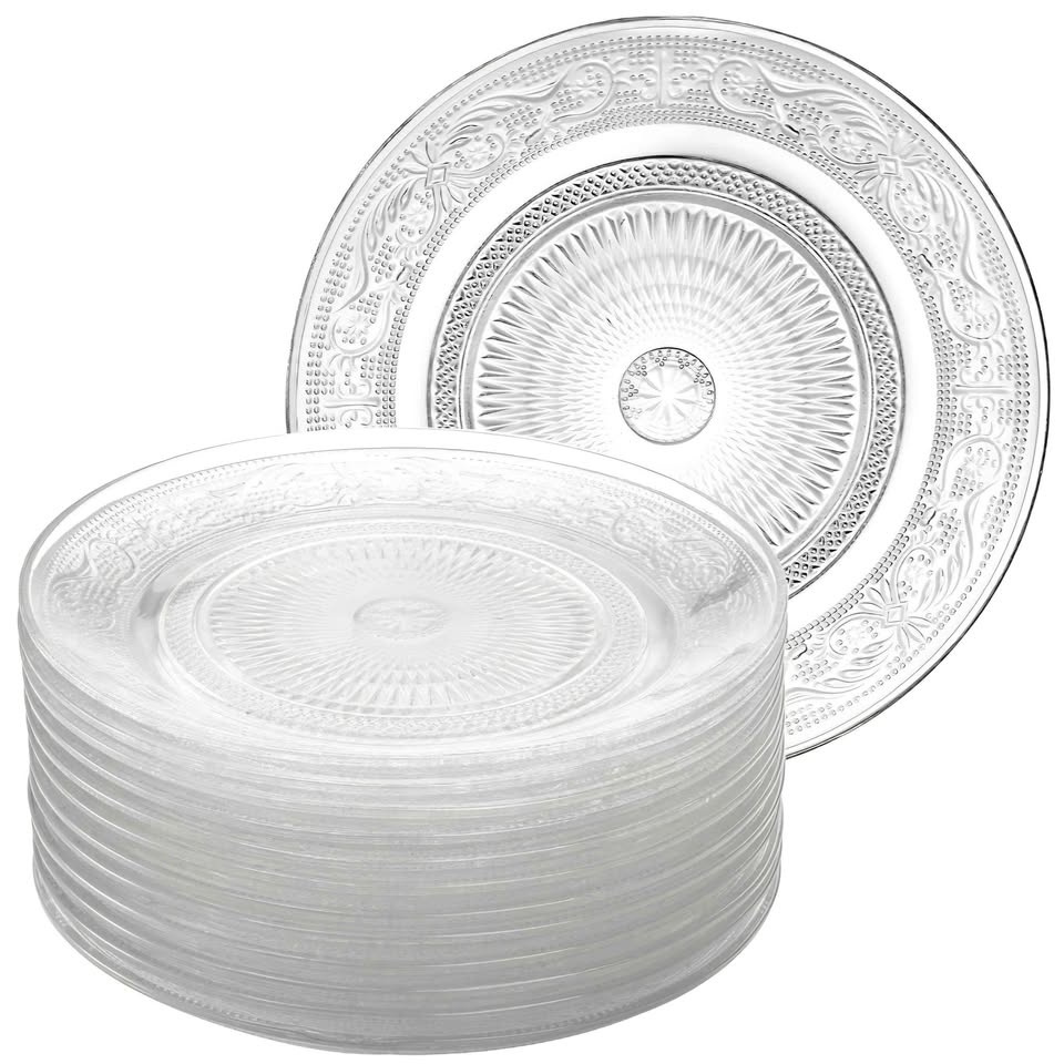 12 Pack Small Glass Plates **