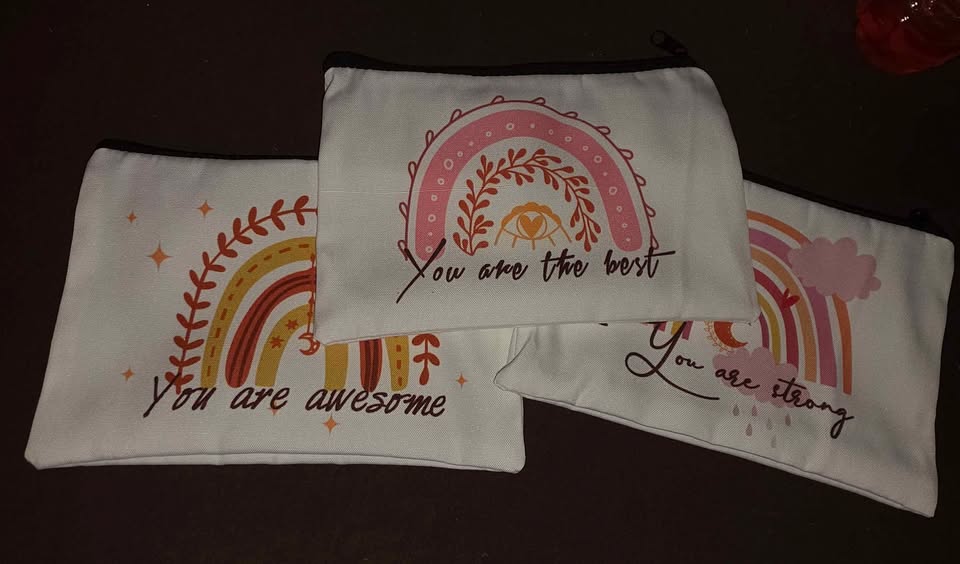 Hillban 32 Pcs Canvas Cosmetic Makeup Bag & Keychains **