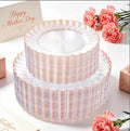YOUBET 100PCS Rose Gold Scalloped Plastic Plates**