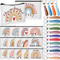 Hillban 32 Pcs Canvas Cosmetic Makeup Bag & Keychains **