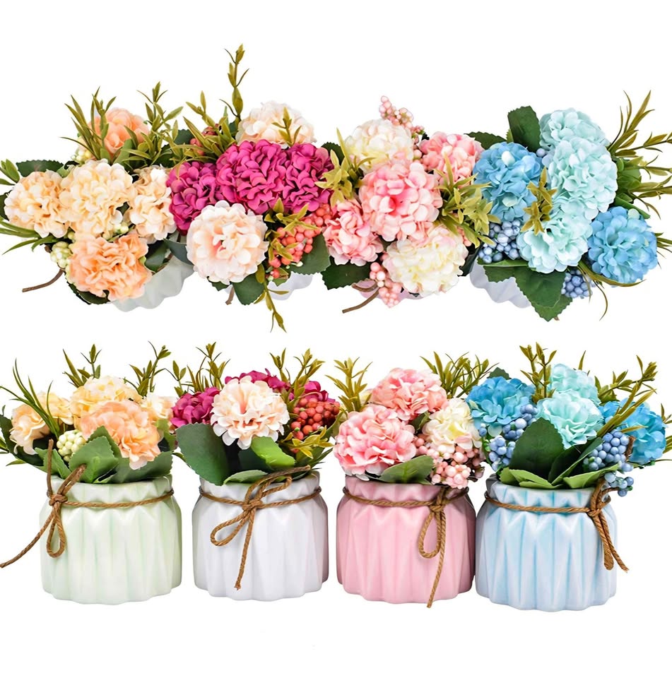 Artificial Flower Plants set of 4 **