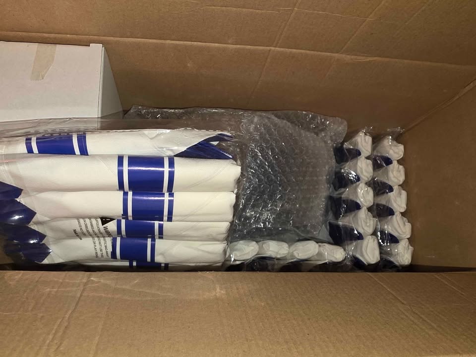 SUT 350 Pcs Blue and Clear Plastic Dinnerware Set for 50 Guests