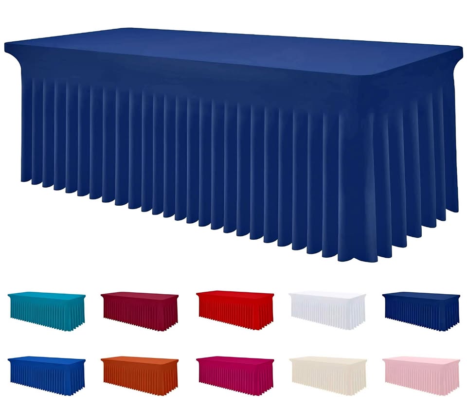 Smiry Spandex Tablecloth, Elastic Fitted Stretch Tablecloth for 6FT Rectangle Tables, Waterproof